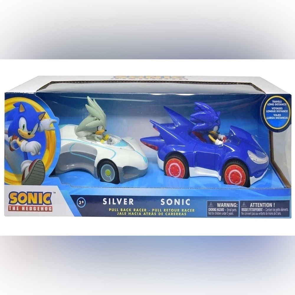 Sonic The Hedgehog Pullback Racers Silver & Sonic Vehicle 2-Pack